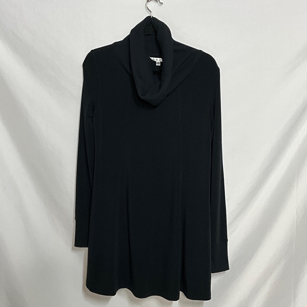 CABI Black Cowl Neck Knit Sweater Size Medium